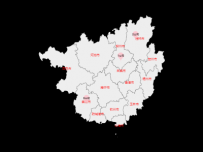 广西地图 [地理坐标,地图,散点图]