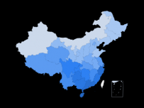 省直辖市自定义区域颜色 [地图]