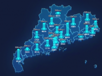地图上的模拟柱状图 [地理坐标,路径图,地图,散点图]