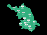 江苏地图 [地理坐标,散点图]