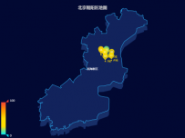 北京朝阳区地图 [地理坐标,地图,散点图]