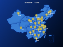 “会员活跃度” - 山东省 [地理坐标,地图,散点图]