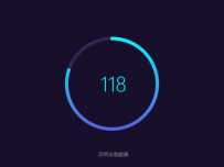 无瑕疵的圆形进度条 [柱状图]
