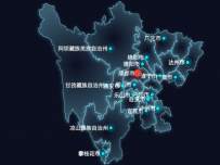 四川飞线图 [地理坐标,路径图,散点图]