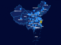 中国地图 [地理坐标,地图,散点图]