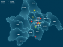 四川省供水数据汇总与可视化 [地理坐标,图形组件,路径图,散点图]