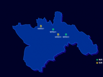 济南市 [地理坐标,地图,散点图]